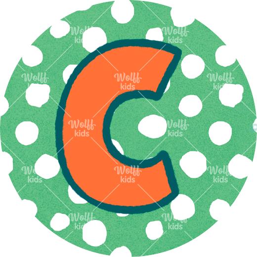 Einzelner Magnet: C grün, 4cm